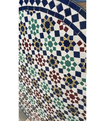 Mesa Mosaico Artesanal - Zellige - Decoración Marroquí - Jardín Modelo FARHAN