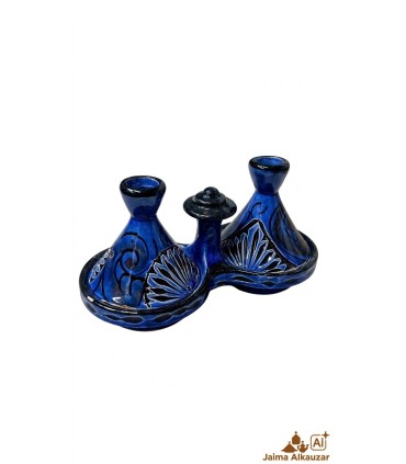 Tajin Double Carved Spice Rack - Arab Decoration - EZNEIN Model