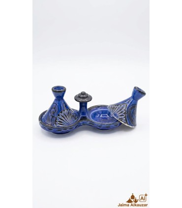 Tajin Double Carved Spice Rack - Arab Decoration - EZNEIN Model