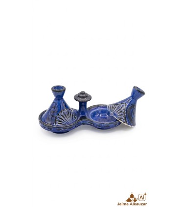 Tajin Especiero Doble Labrado - Decoración Arabe - Modelo EZNEIN