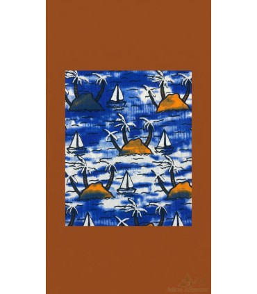 African Ethnic Cotton Cushion - Island Model - 40 cm