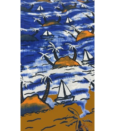 African Ethnic Cotton Cushion - Island Model - 40 cm