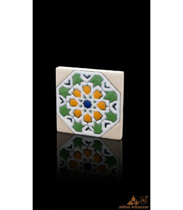 Ceramic Souvenir Magnet - Alhambra and Generalife Mosaic - Jamil Model