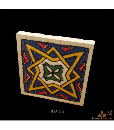 Aimant Souvenir Céramique - Mosaïque Alhambra et Generalife - Modèle Najma
