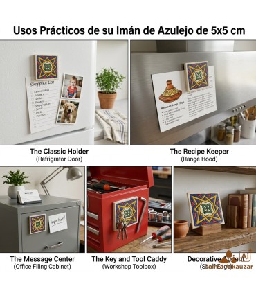 Magnet Souvenir Keramik - Mosaik Alhambra und Generalife - Modell Najma