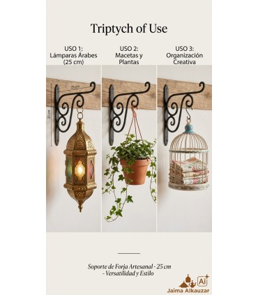 Appendiabiti in ferro battuto - Gancio in ferro massiccio - Modello Premium 3