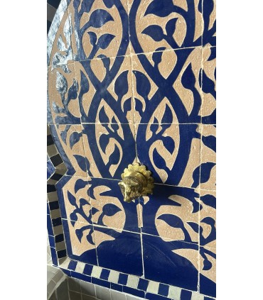 Fuente de Mosaico 110 cm - Zellige Artesanal - Decoración Marroquí - Modelo  Arbol Vida