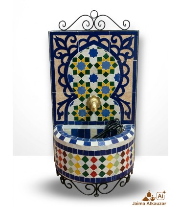 Source Zellige Marocain: Le Joyau de la Tuile Artisanale à Fès - Modèle MULAWAN 2 - 50 cm