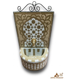 Source Zellige Marocain: Le Joyau de la Tuile Artisanale à Fès - Modèle BUNNI - 50 cm