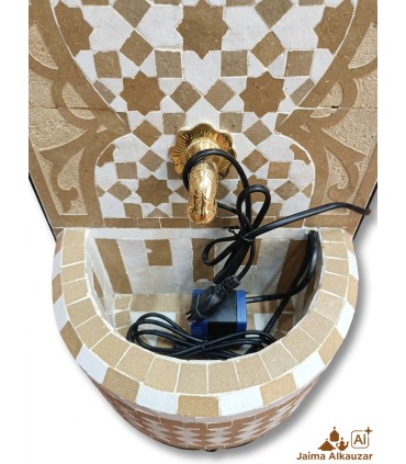 Fonte Zellige Marocchina: Il Gioiello della Piastrella Artigianale a Fez - Modello BUNNI - 50 cm