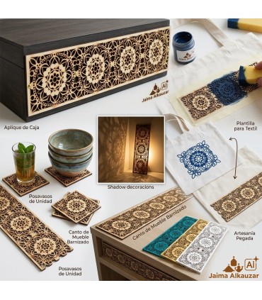 Arabo Openwork Celosia - Legno tagliato al laser - Modello 12 - 50 cm Pubblico