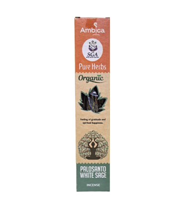 Incienso Salvia Blanca con Palo Santo - Ambica Pure Herbs