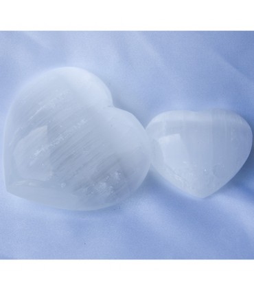 Cuore lucido Selenite - 2 formati - spettacolare