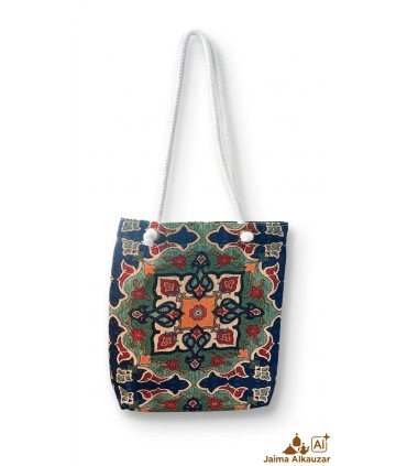 Casual Style Cotton Bag Floral Design (40x30 cm) | Beach and Camping
