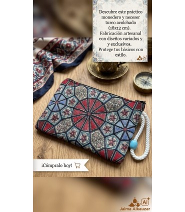 Monedero Neceser Acolchado de Artesanía Turca (18x12 cm) | Modelos Únicos