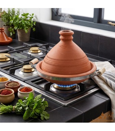 Keramik Tajin Tallinn Clay mit Griffen + Verstärkung