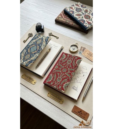 Padded Notebook with Turkish Floral Tapestry (20x10 cm) | Assorted Designs