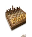 Ajedrez Fichas Deluxe - Fichas Madera Tallada + Tablero Caja -