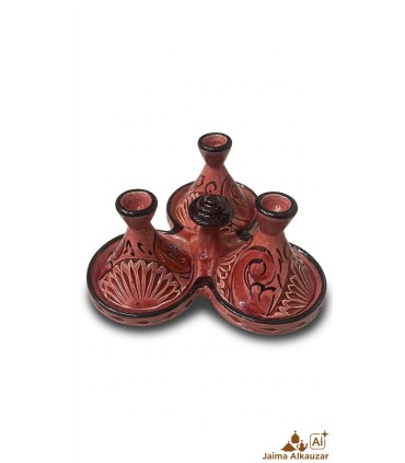 Tajin Especiero TRIPLE Labrado - Decoración Arabe - Modelo ZALAZA