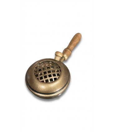 Incensario Metal - Asa Madera -  Incienso en Grano - Modelo Tibet