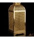 Farol Dourado Árabe Modelo EMIRADOS | Design Vazado para Velas
