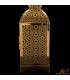 Farol Dourado Árabe Modelo EMIRADOS | Design Vazado para Velas