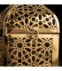 Farol Dourado Árabe Modelo EMIRADOS | Design Vazado para Velas