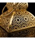 Farol Dourado Árabe Modelo EMIRADOS | Design Vazado para Velas