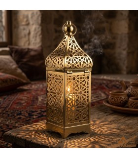 Golden Arab Lantern DUBAI Model | Openwork Design for Candles