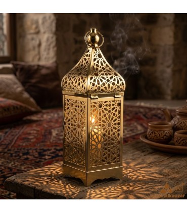 Golden Arab Lantern DUBAI Model | Openwork Design for Candles