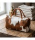 Bolso de Viaje de Piel de Vacuno Natural – Artesanía Marroquí Exclusiva con Pelo Original