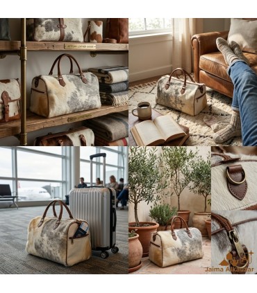100% Natural Cowhide Travel Bag - Frizar 3 Model