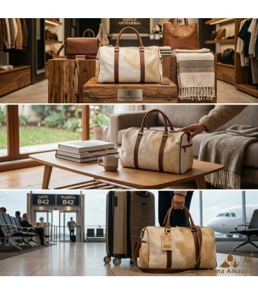 100% Natural Cowhide Travel Bag - Frizar 3 Model