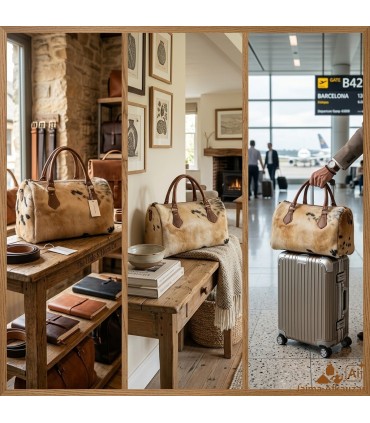 Bolso de Viaje de Piel de Vacuno 100% Natural – Modelo Frizar 3