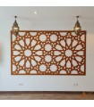Giant Arabesque Cherry Wood Lattice 245 x 175 cm | Al-Andalus Splendor