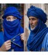 Cachecol TUAREG Blue Foulard - Turbante Étnico Berber Trekking Deserto
