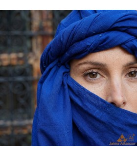TUAREG Blue Foulard Schal - Turban Schal Ethnic Berber Trekking Desert