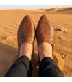 Zapato Mujer - Piel Grabada - Diseño Árabe - Modelo Oasis