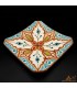Plato Decorativo Plano Cuadrado - Pintado a Mano - Artesanía Marruecos - Modelo Murabba