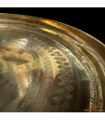 Set Bandeja Latón Vintage 50 cm + Patas de Madera