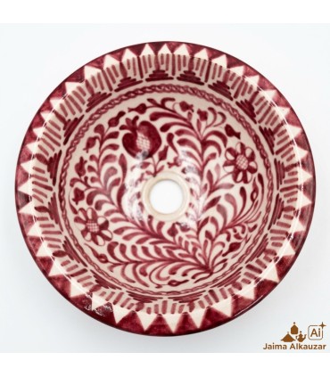Cópia de Lavabo Baño Árabe Cerámica - Artesanía Granadina - Estilo Fajalauza - Modelo Khedri
