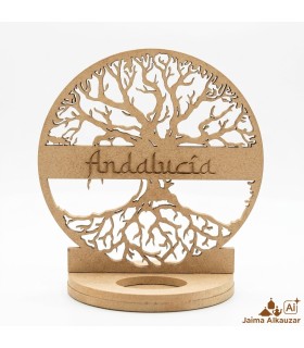 Your name in Arabic or Spanish - Tree of Life Candle Holder - Laser Cut - Isem Model