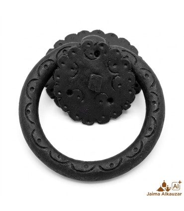 copia di Maniglia a battente per porta rustica in ferro battuto, fucina artigianale marocchina, maniglia in vecchio stile vintag