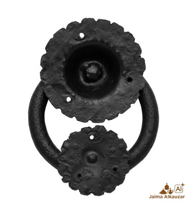 copia di Maniglia a battente per porta rustica in ferro battuto, fucina artigianale marocchina, maniglia in vecchio stile vintag