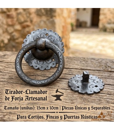 Kopie von Türklopfergriff Rustikale Schmiedearbeiten Marokkanische Handwerkerschmiede - Griff im alten Vintage-Stil Nr. 6