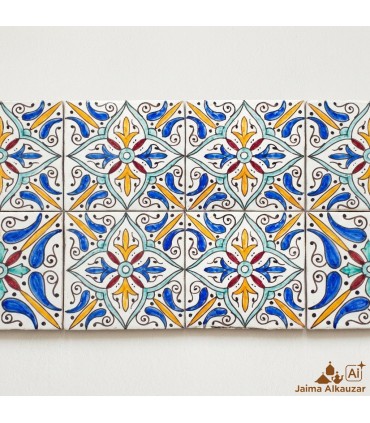 Al-Andalus - 14,5 cm - verschiedene Designs - handgefertigte Tile - Modell 2