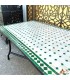 Mosaiktisch Garten oder Patio Andalusisch - Grün und Beige - Marokkanisches Handwerk - Modell Nukta