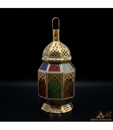 Farol Vela Latón DELUXE - Modelo DAHABI - Decoracion Arabe