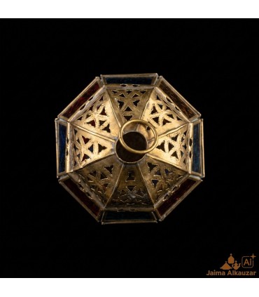 Farol Vela Latón DELUXE - Modelo DAHABI - Decoracion Arabe
