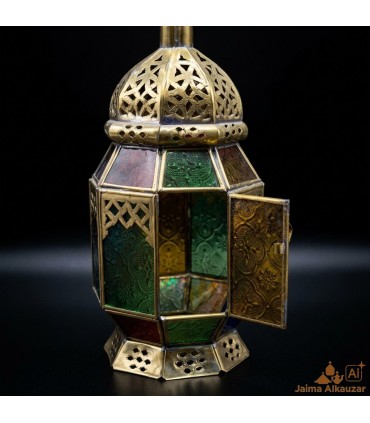 Farol Vela Latón DELUXE - Modelo DAHABI - Decoracion Arabe